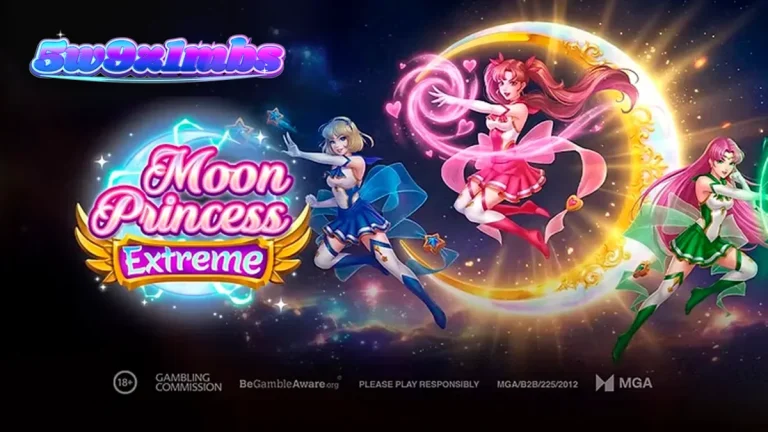 Tampilan visual grid 5x5 pada permainan slot Moon Princess Extreme dengan elemen magis.