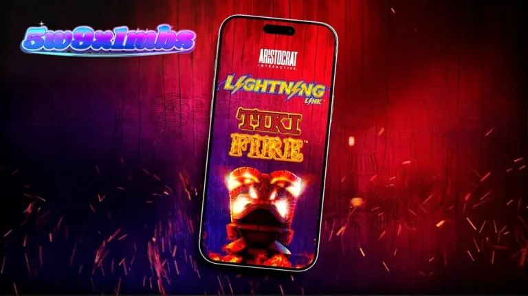 Tampilan visual bertema tropis dari slot Tiki Fire
